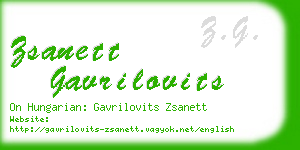 zsanett gavrilovits business card
